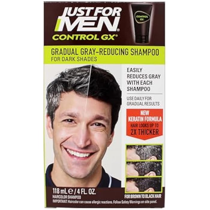 Just For Men Only for Men Control GX Shampoo 5oz Reducing Grey 5 Ounce, 1 - Image 1